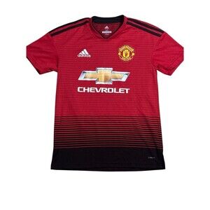 Adidas 2018/2019 Manchester United Home Jersey Red Black Size XS‎ Retro